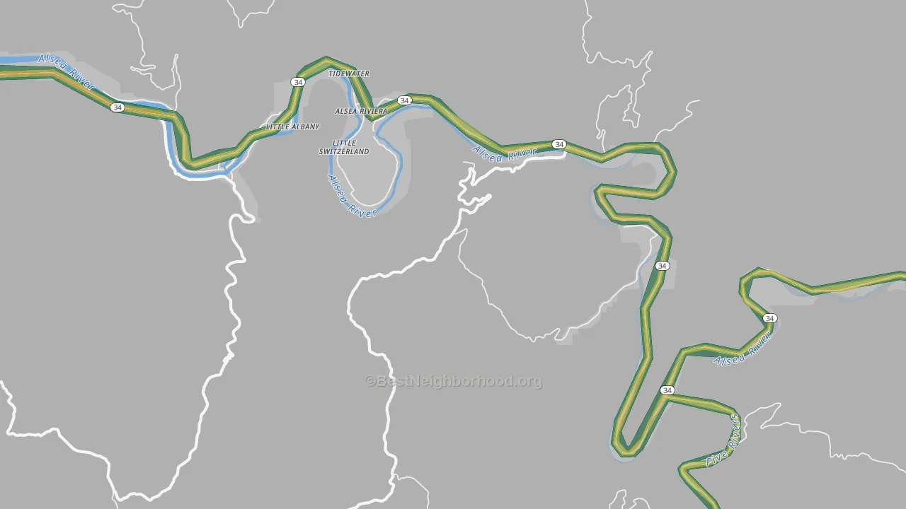 97390, OR Map of Noise Levels in 97390