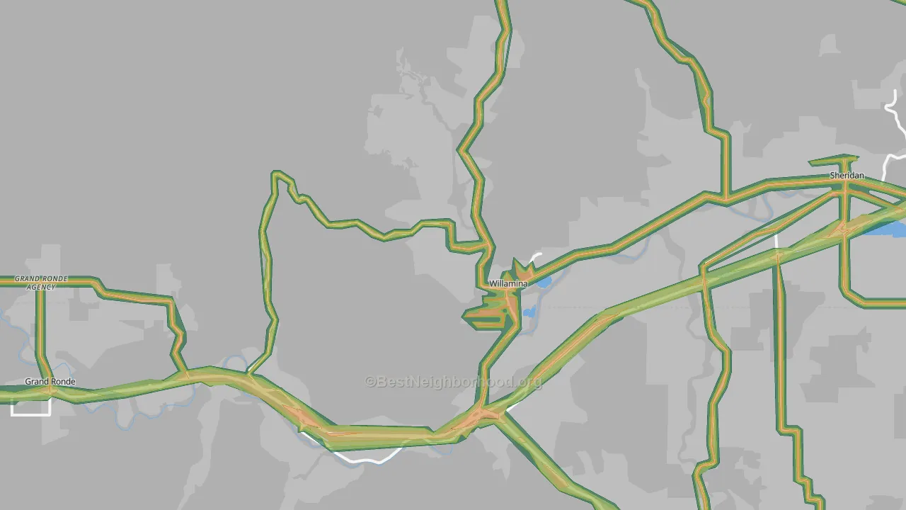 97396, OR Map of Noise Levels in 97396