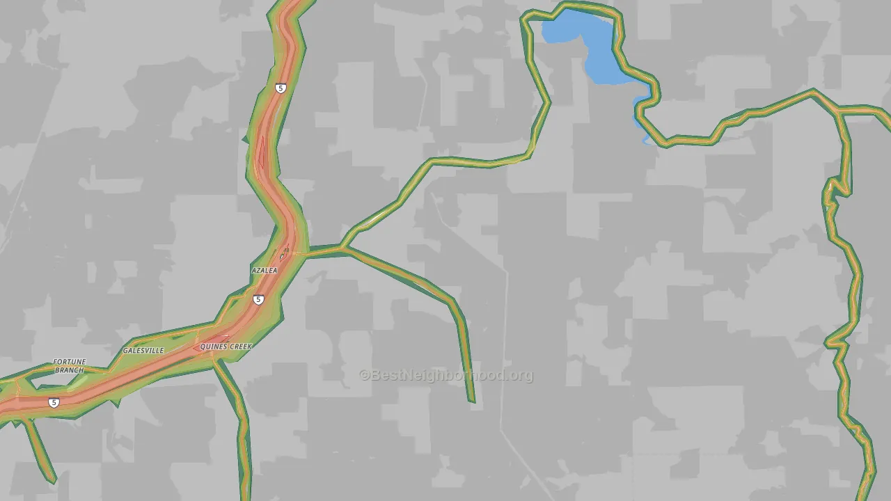 97410, OR Map of Noise Levels in 97410