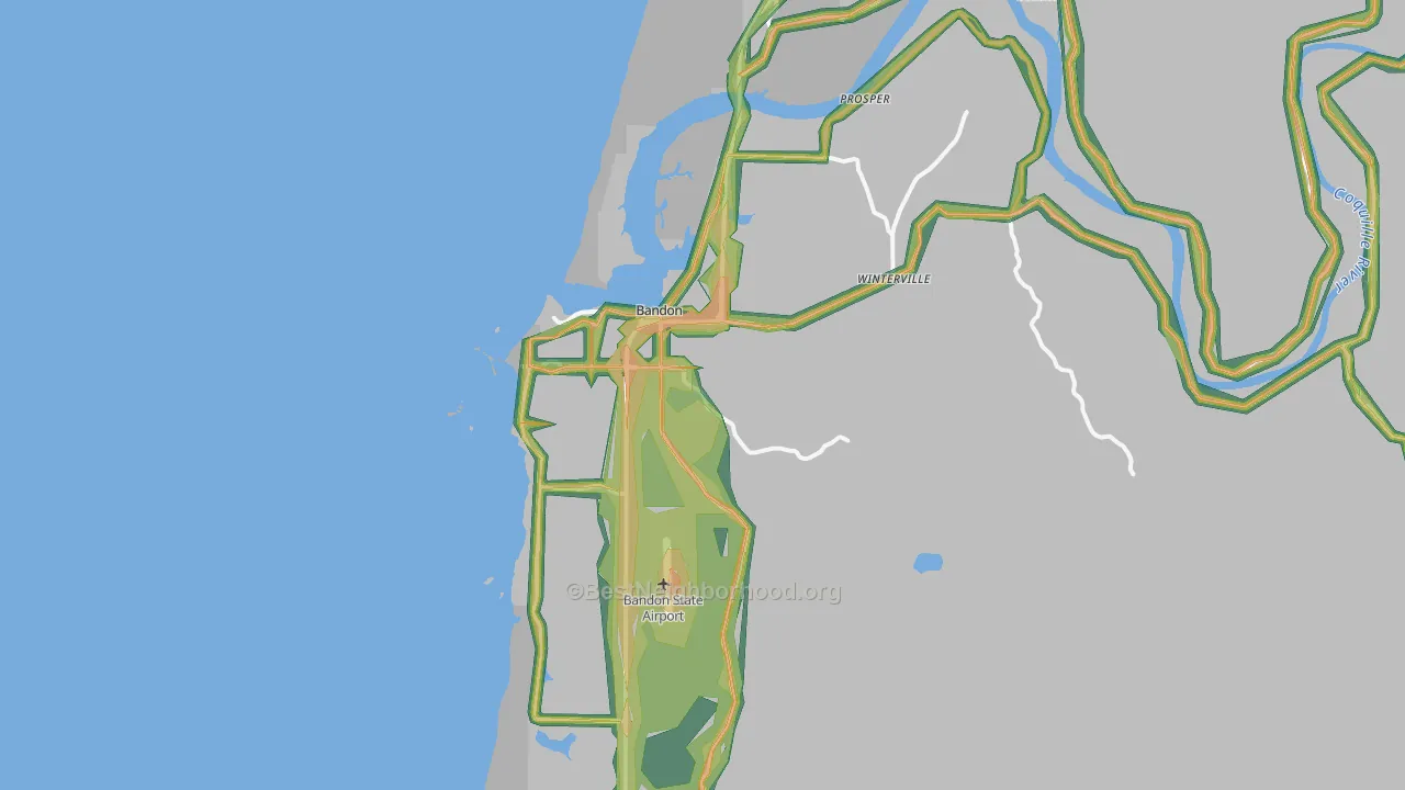 97411, OR Map of Noise Levels in 97411