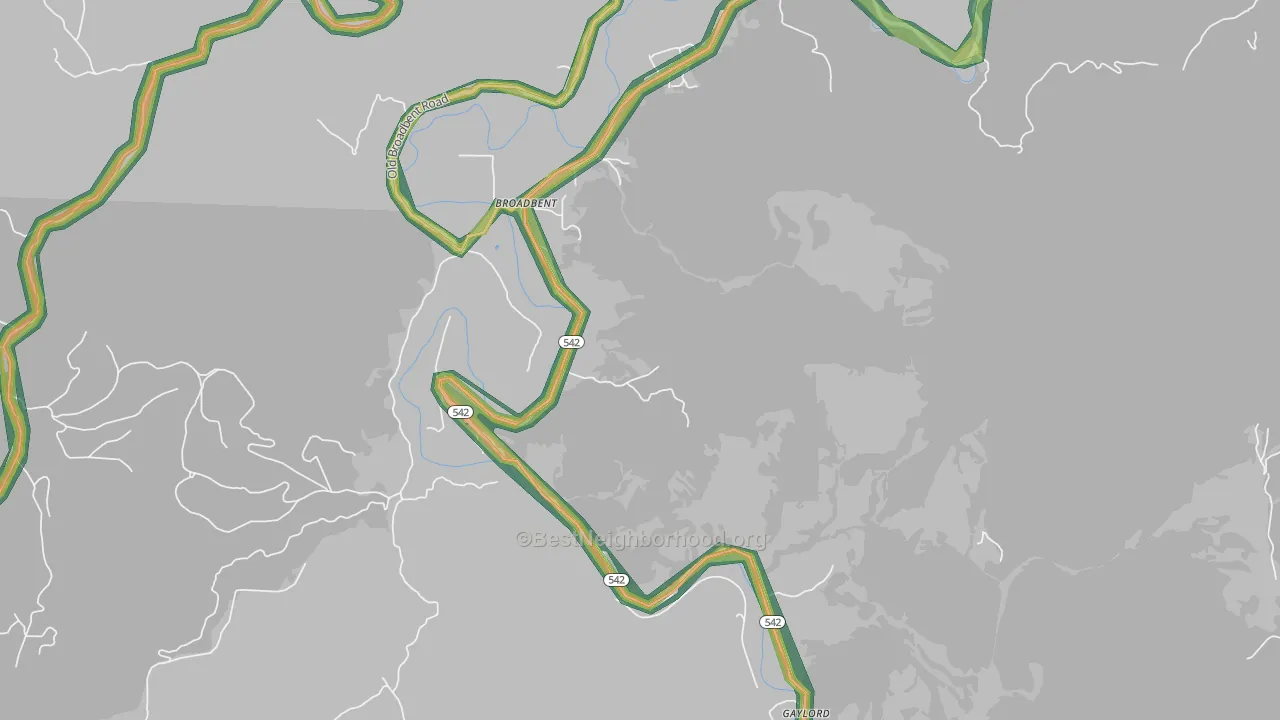 97414, OR Map of Noise Levels in 97414