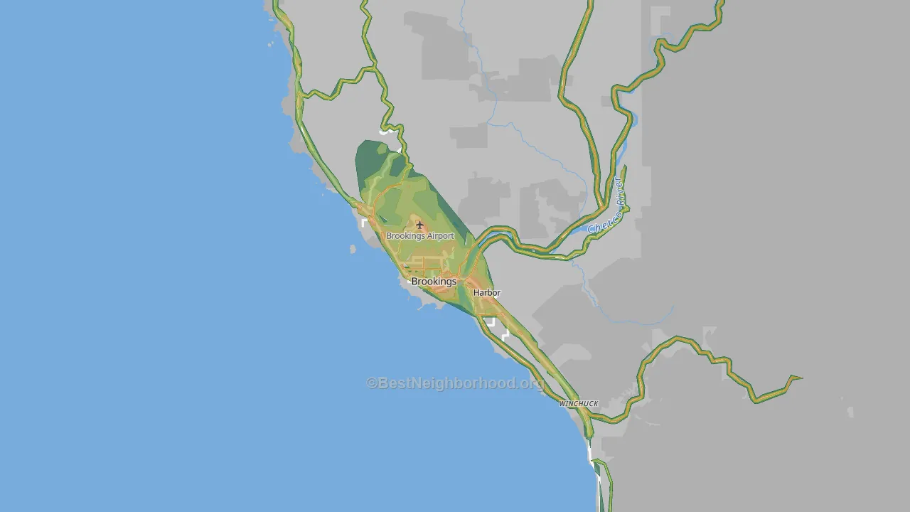 97415, OR Map of Noise Levels in 97415