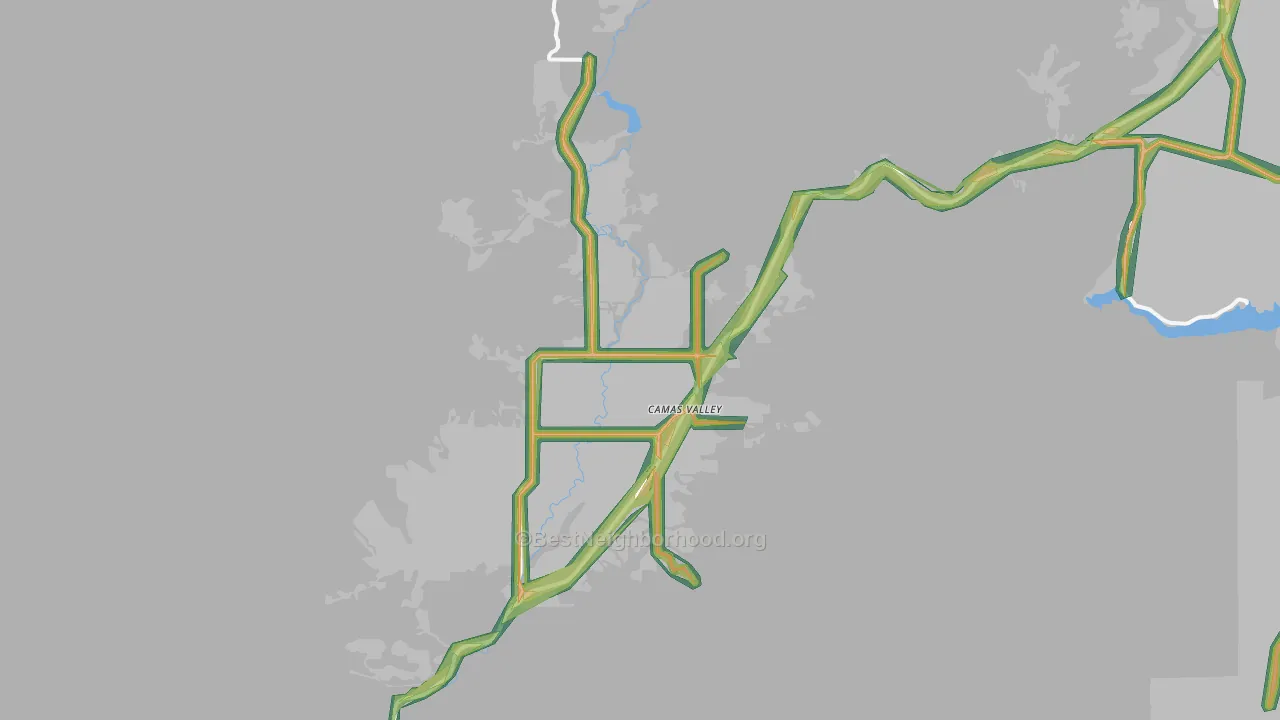 97416, OR Map of Noise Levels in 97416