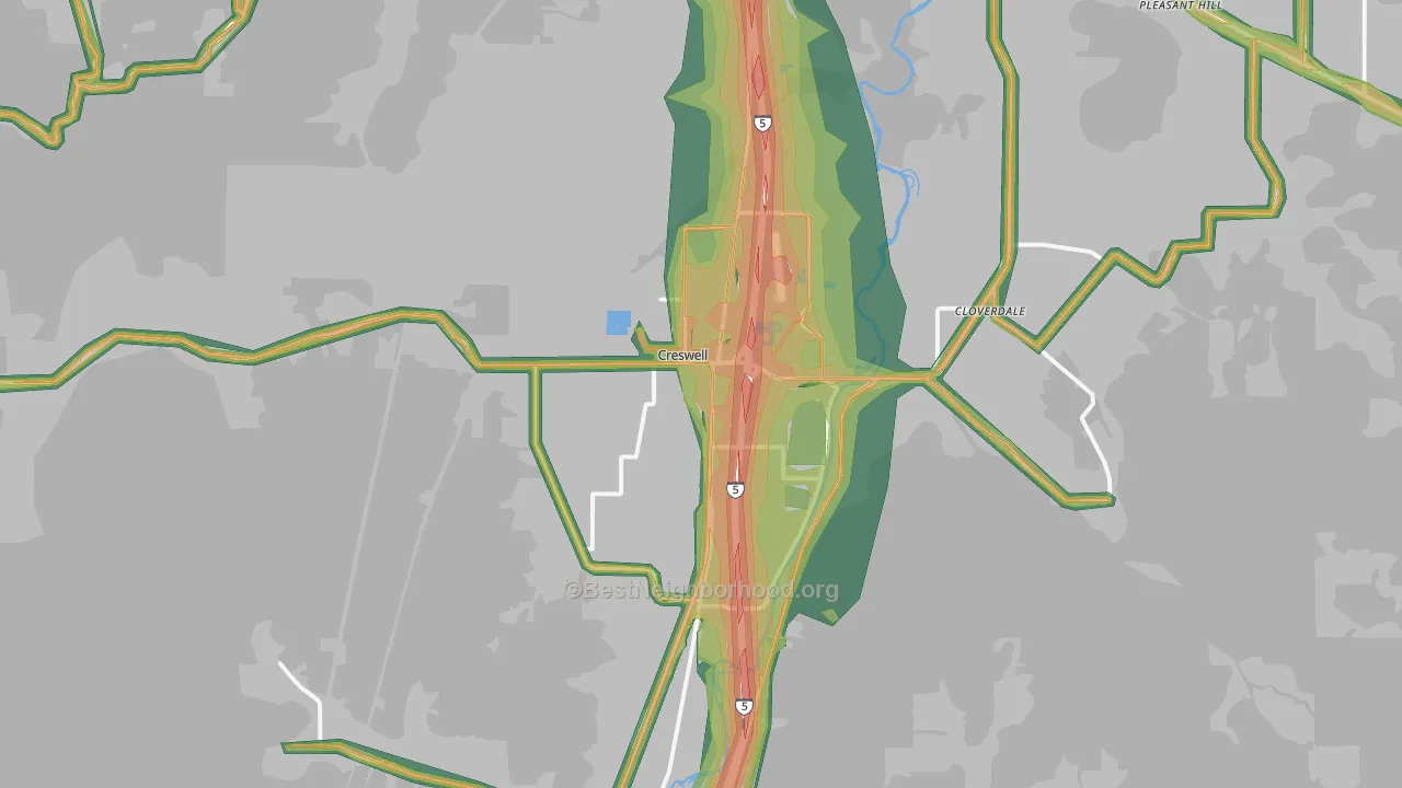 97426, OR Map of Noise Levels in 97426