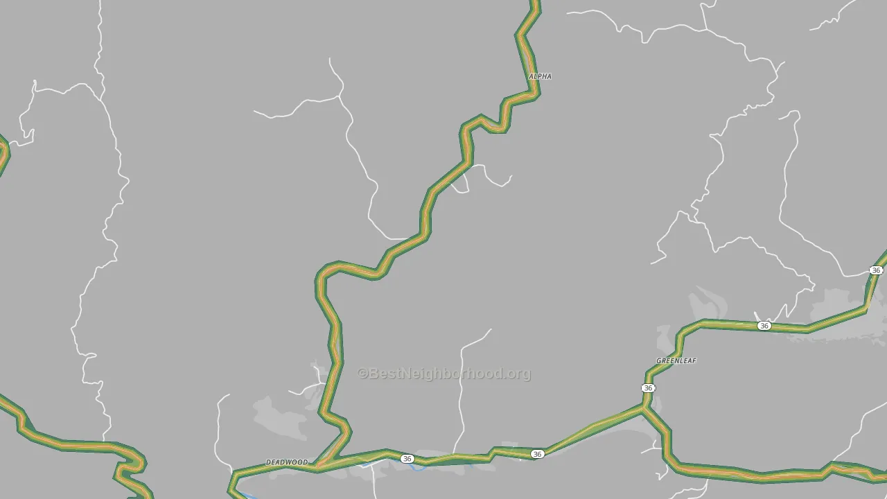 97430, OR Map of Noise Levels in 97430
