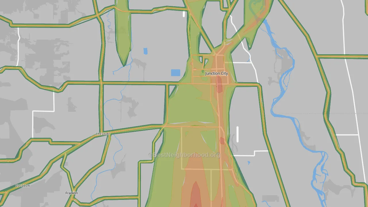 97448, OR Map of Noise Levels in 97448