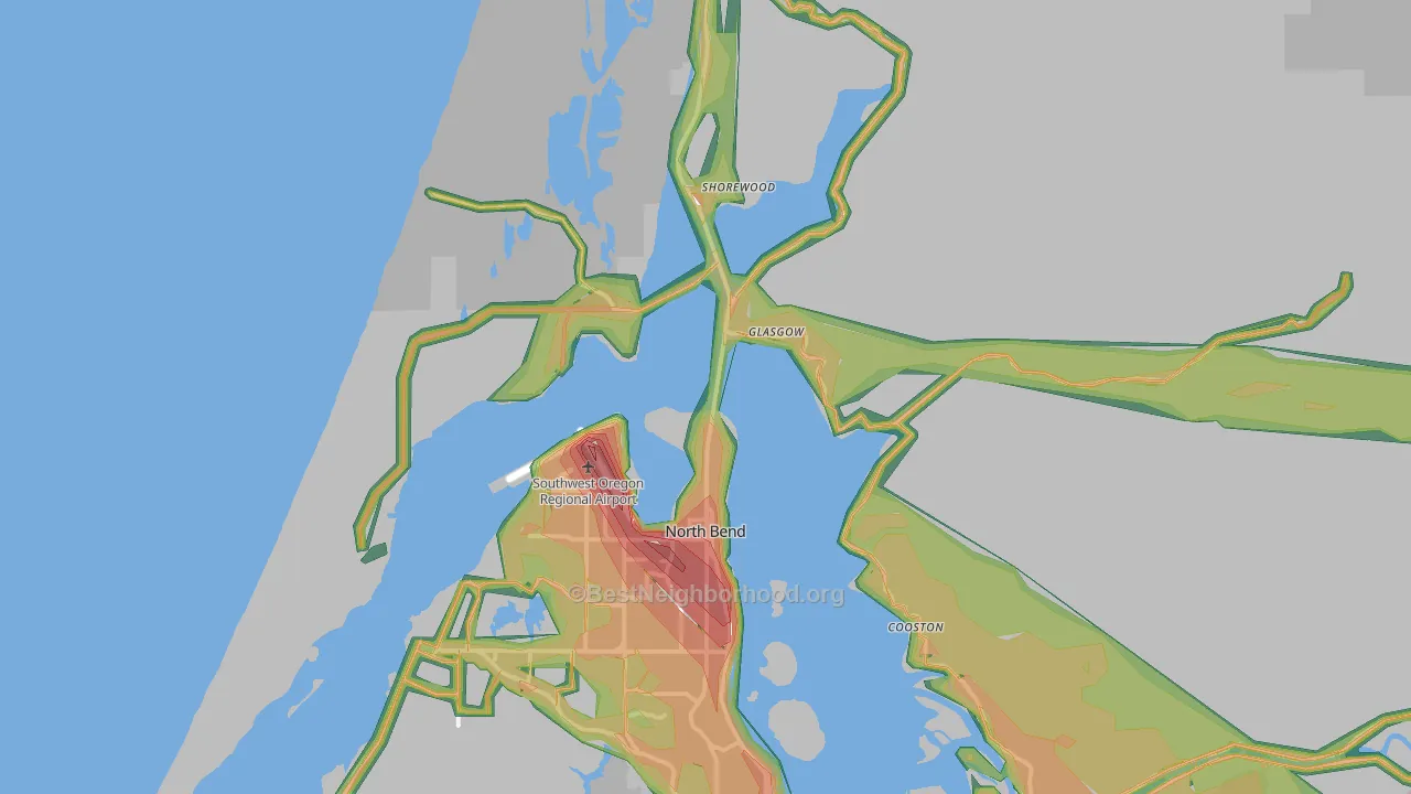 97459, OR Map of Noise Levels in 97459
