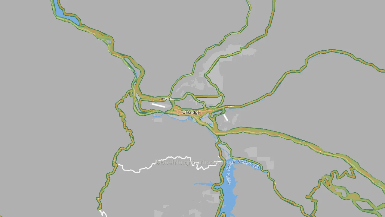 97463, OR Map of Noise Levels in 97463