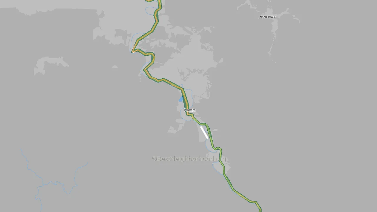 97466, OR Map of Noise Levels in 97466