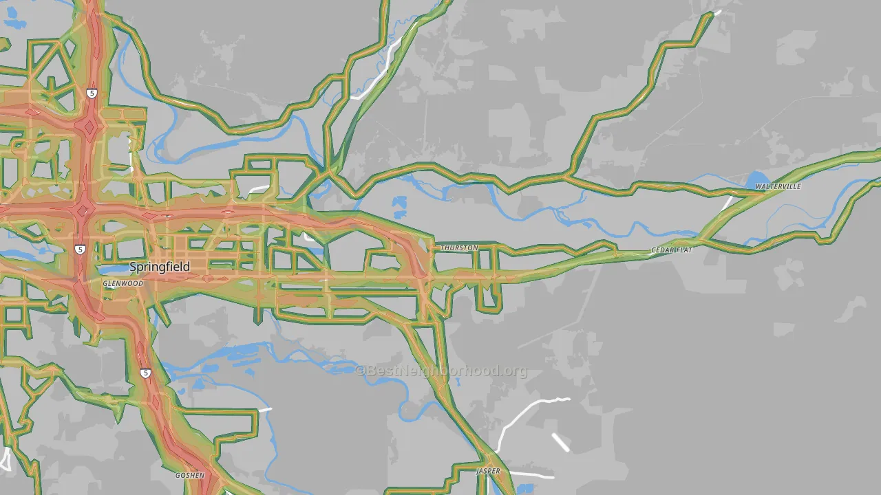 97478, OR Map of Noise Levels in 97478