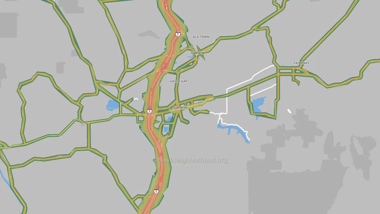 97479, OR Map of Noise Levels in 97479