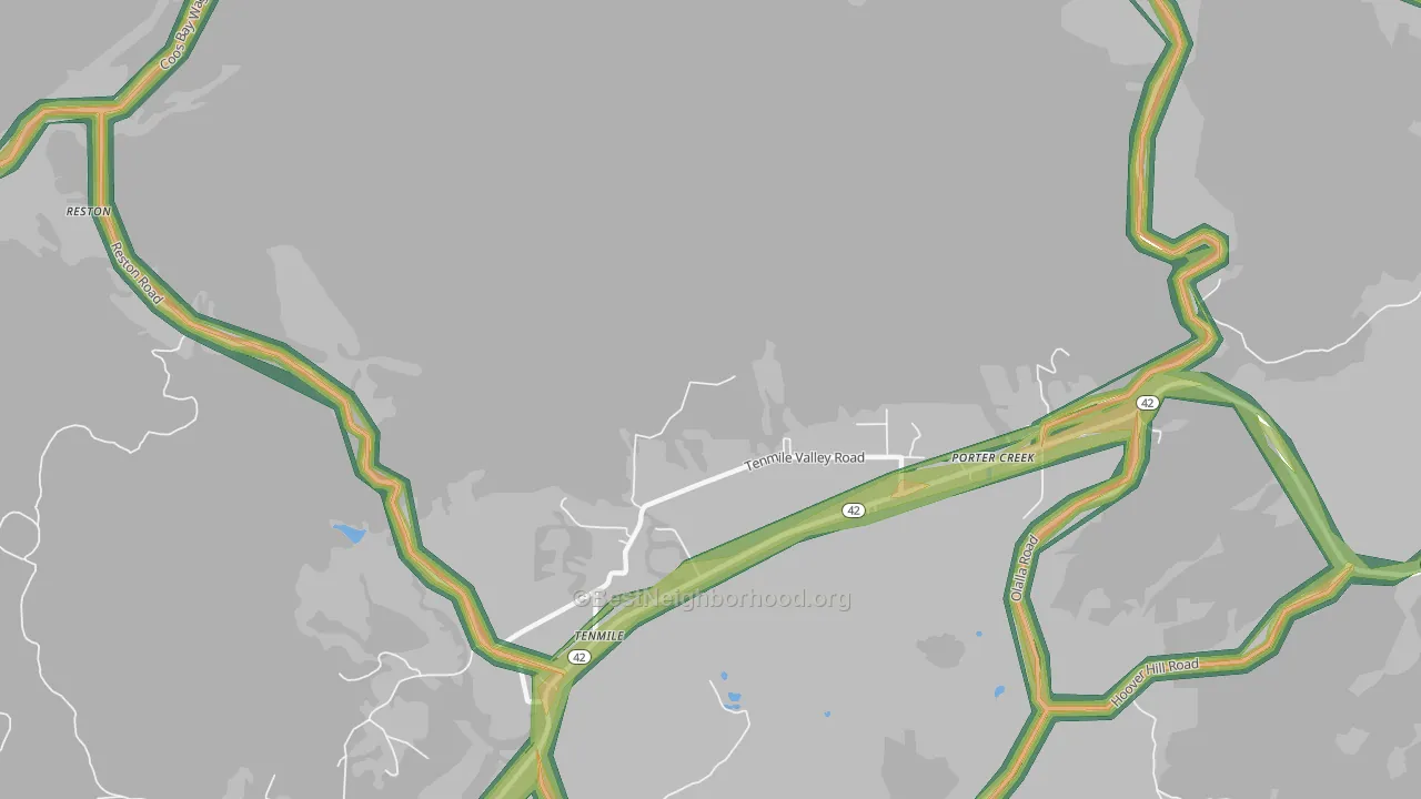 97481, OR Map of Noise Levels in 97481