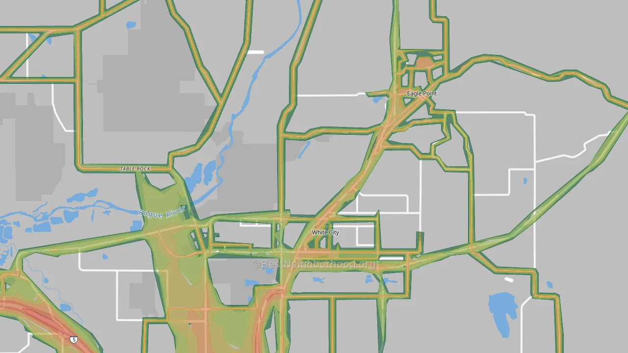 97503, OR Map of Noise Levels in 97503