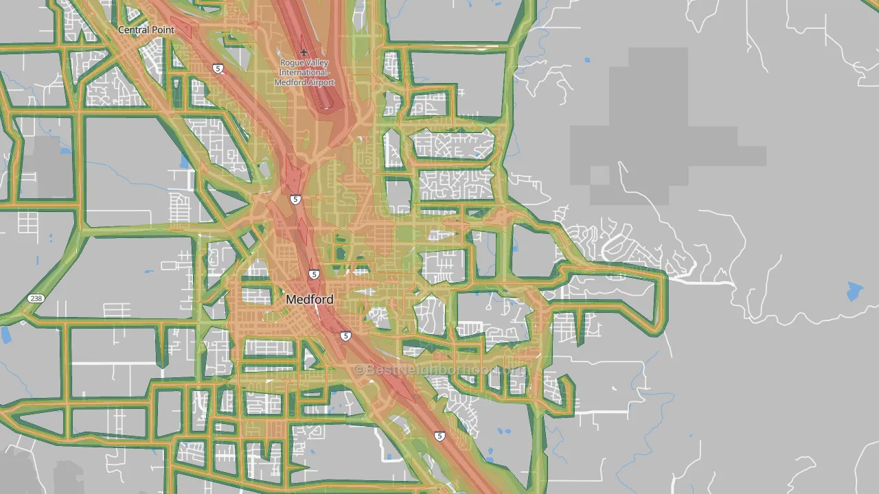 97504, OR Map of Noise Levels in 97504