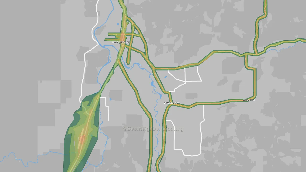 97523, OR Map of Noise Levels in 97523