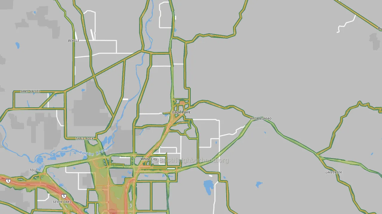 97524, OR Map of Noise Levels in 97524