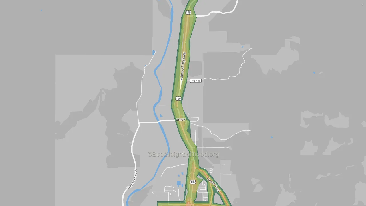 97531, OR Map of Noise Levels in 97531