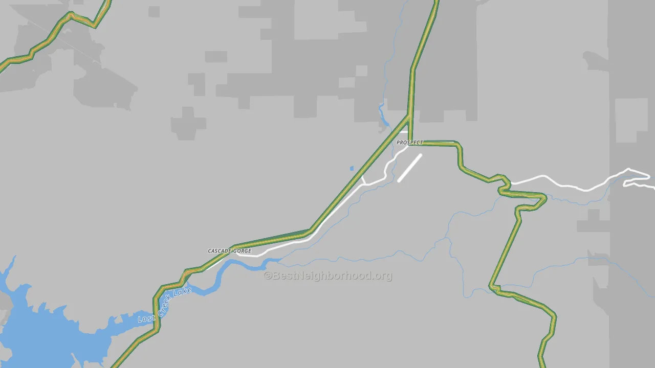 97536, OR Map of Noise Levels in 97536