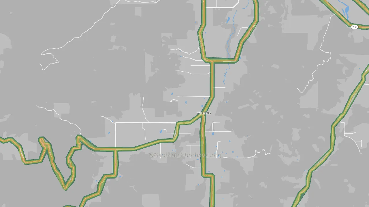97544, OR Map of Noise Levels in 97544