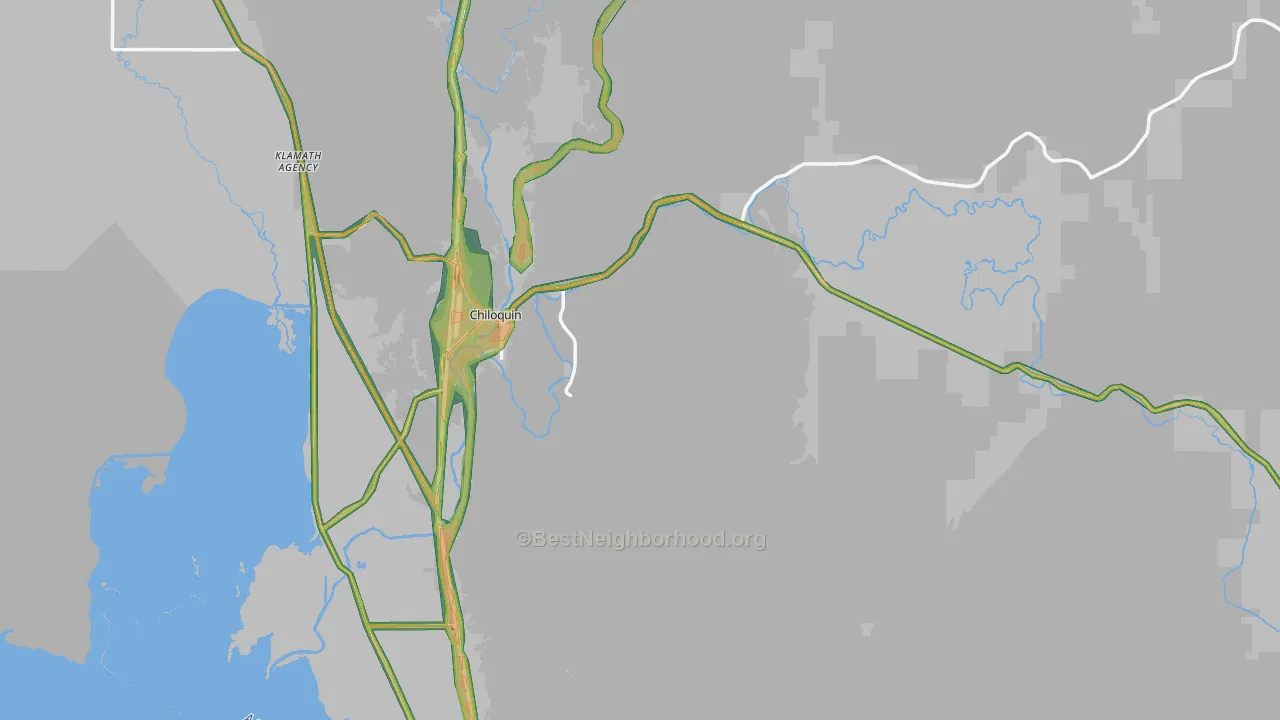 97624, OR Map of Noise Levels in 97624