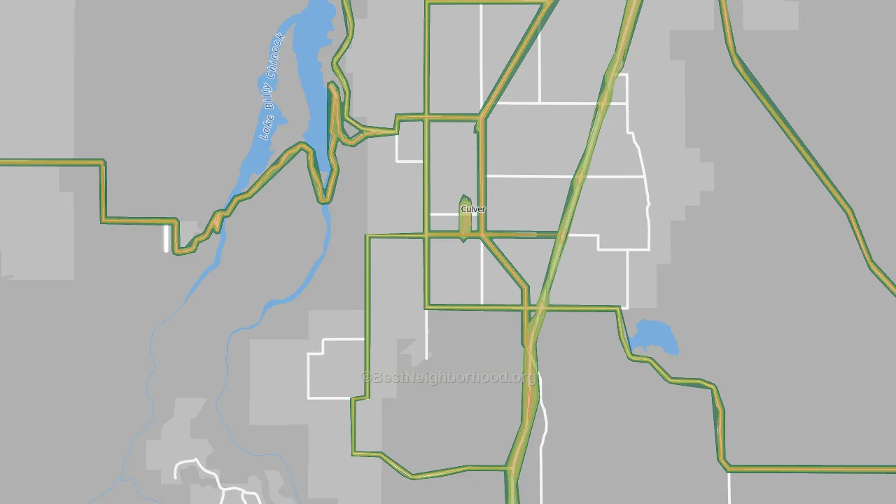97734, OR Map of Noise Levels in 97734