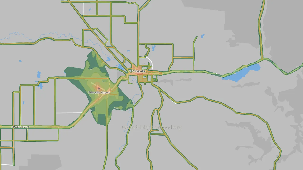 97754, OR Map of Noise Levels in 97754