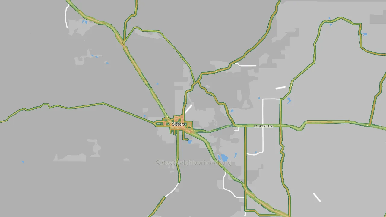 97759, OR Map of Noise Levels in 97759