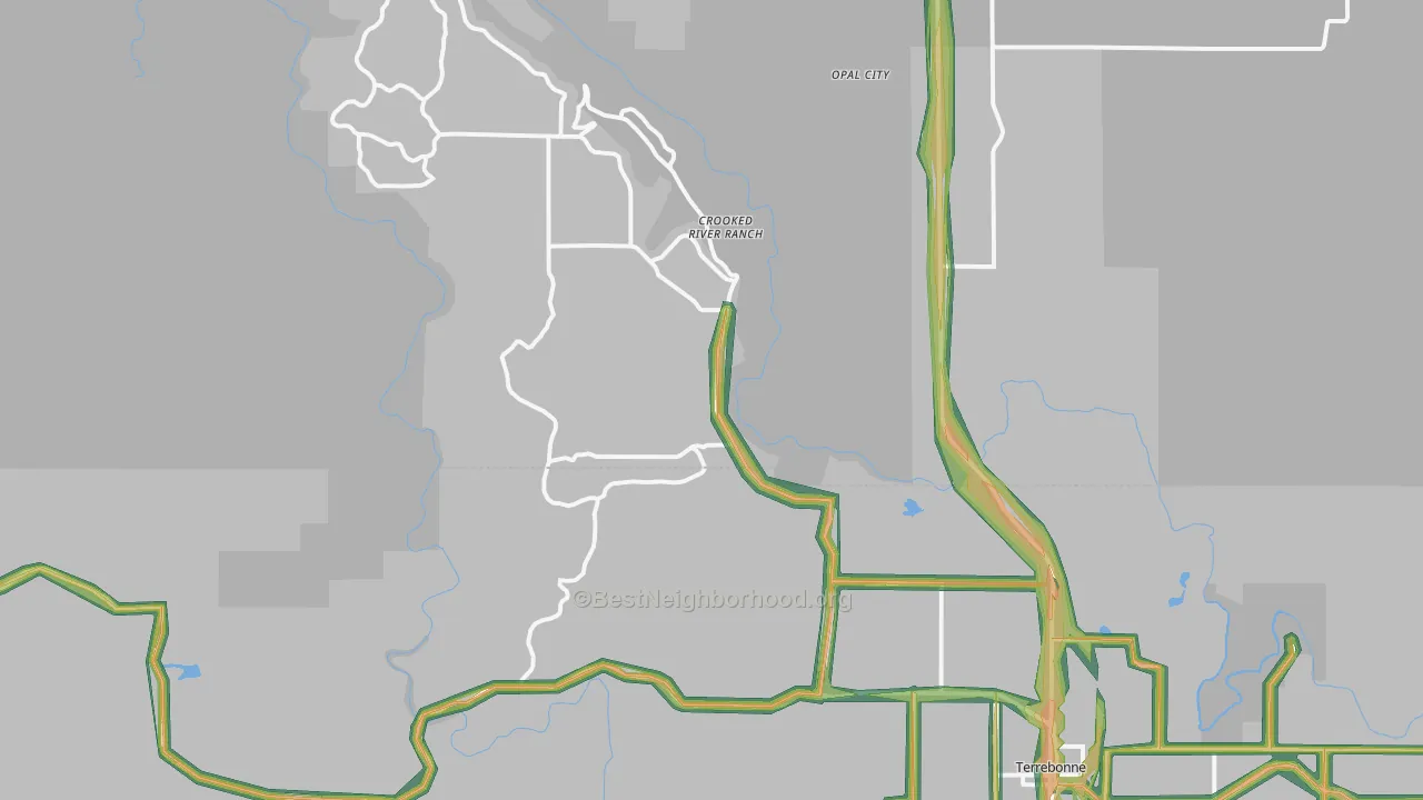 97760, OR Map of Noise Levels in 97760