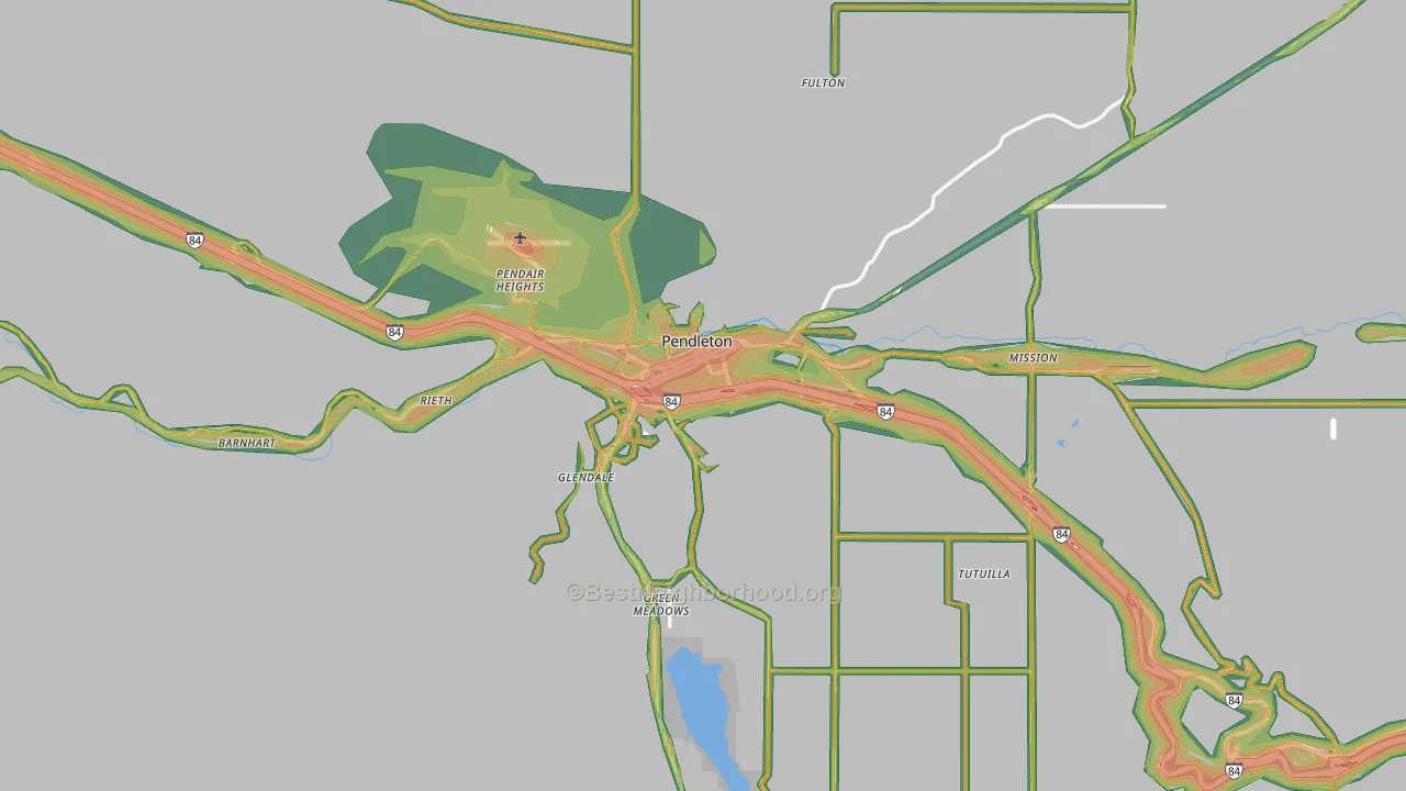 97801, OR Map of Noise Levels in 97801