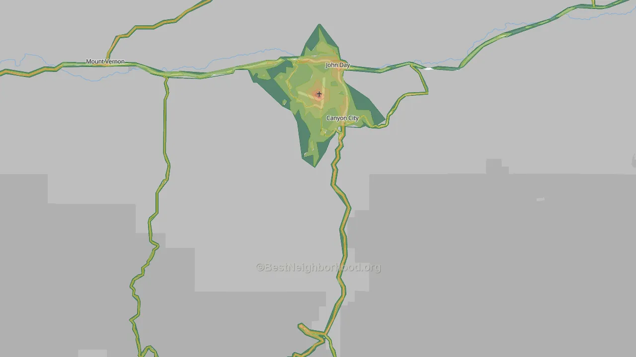 97820, OR Map of Noise Levels in 97820