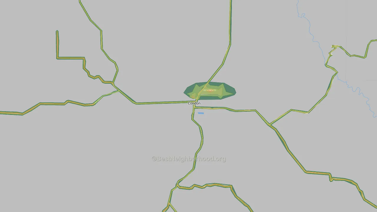 97823, OR Map of Noise Levels in 97823
