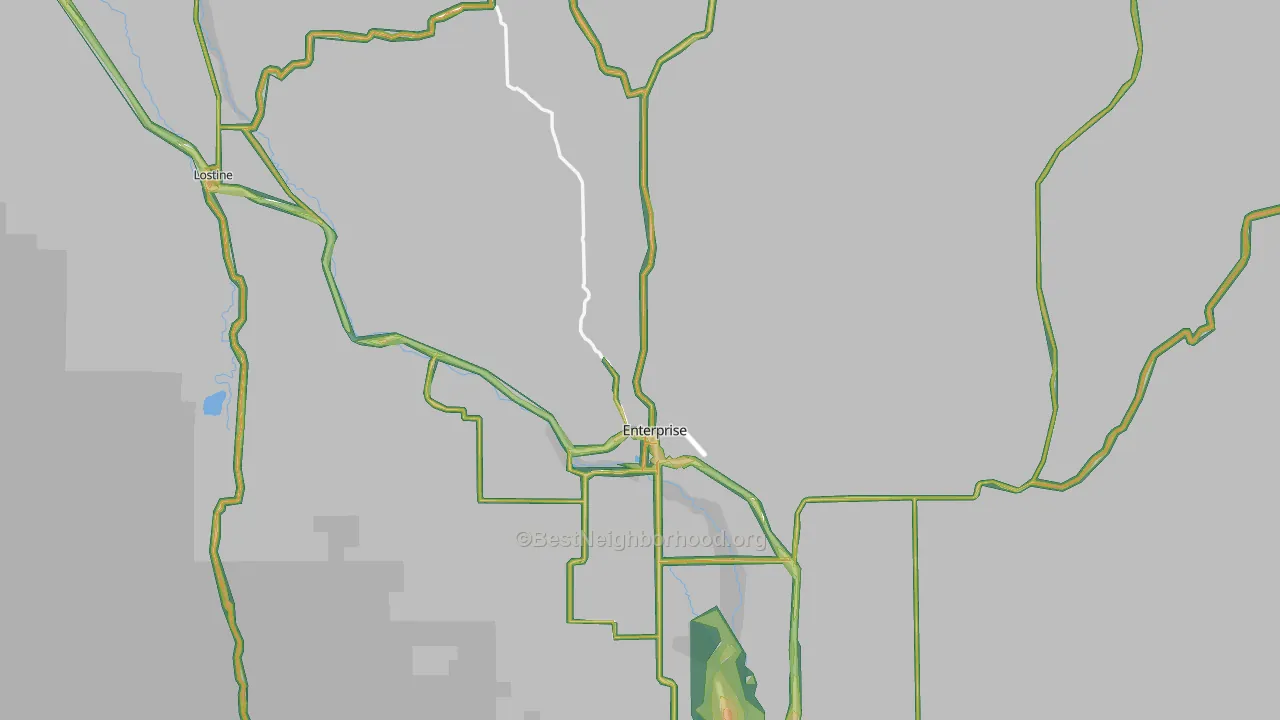 97828, OR Map of Noise Levels in 97828