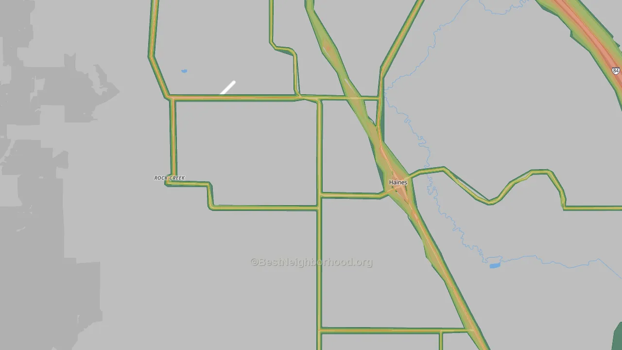 97833, OR Map of Noise Levels in 97833