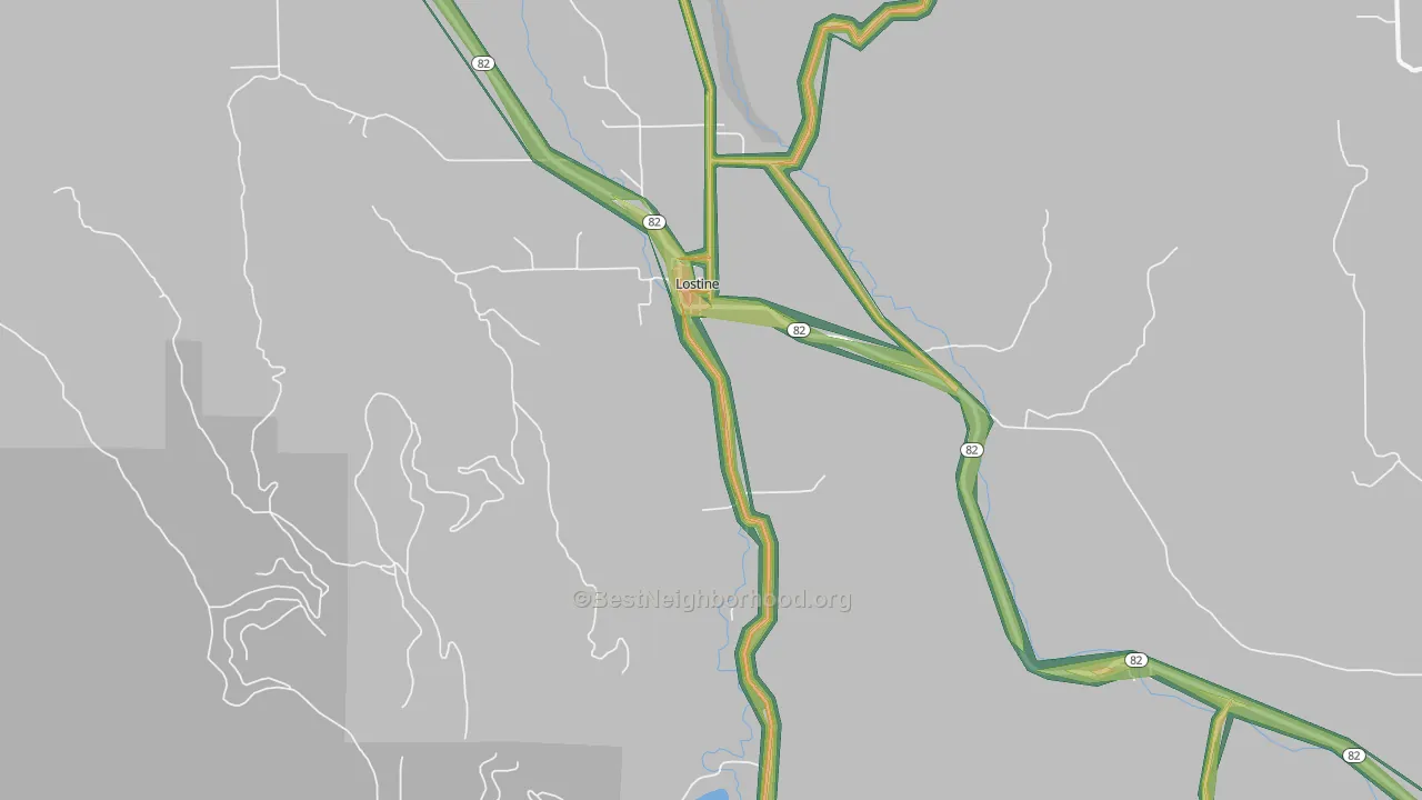 97857, OR Map of Noise Levels in 97857