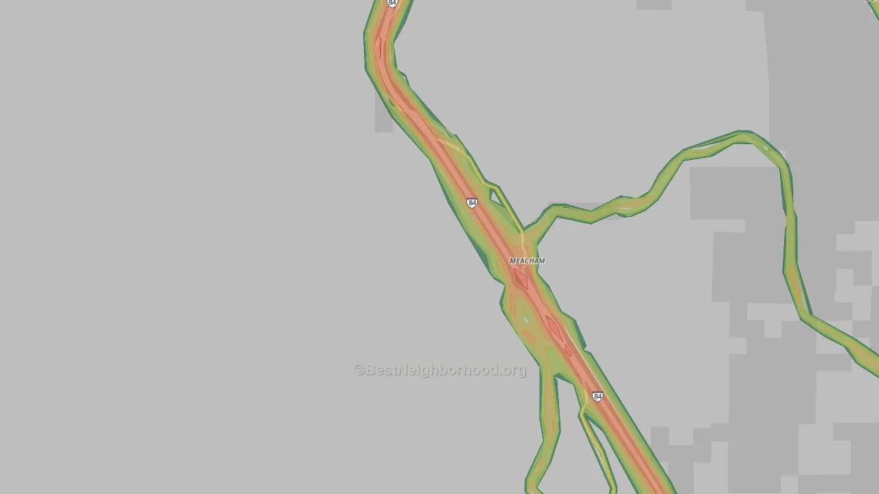 97859, OR Map of Noise Levels in 97859