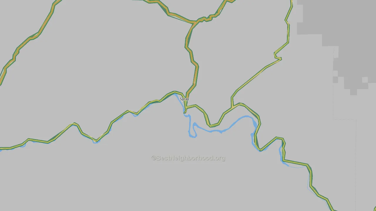 97874, OR Map of Noise Levels in 97874