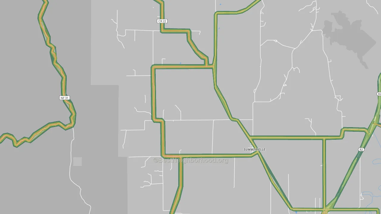 97876, OR Map of Noise Levels in 97876
