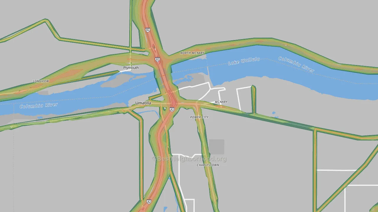 97882, OR Map of Noise Levels in 97882
