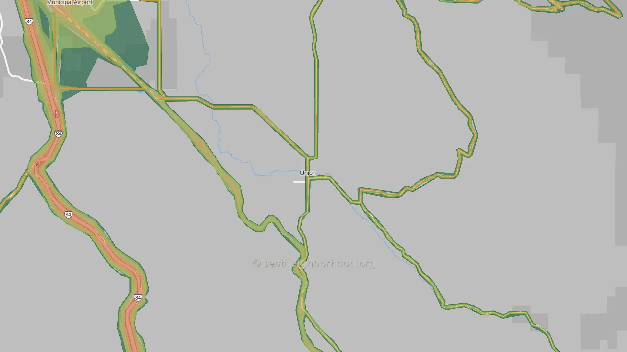 97883, OR Map of Noise Levels in 97883