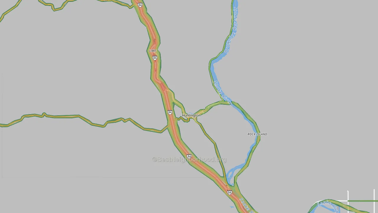 97907, OR Map of Noise Levels in 97907