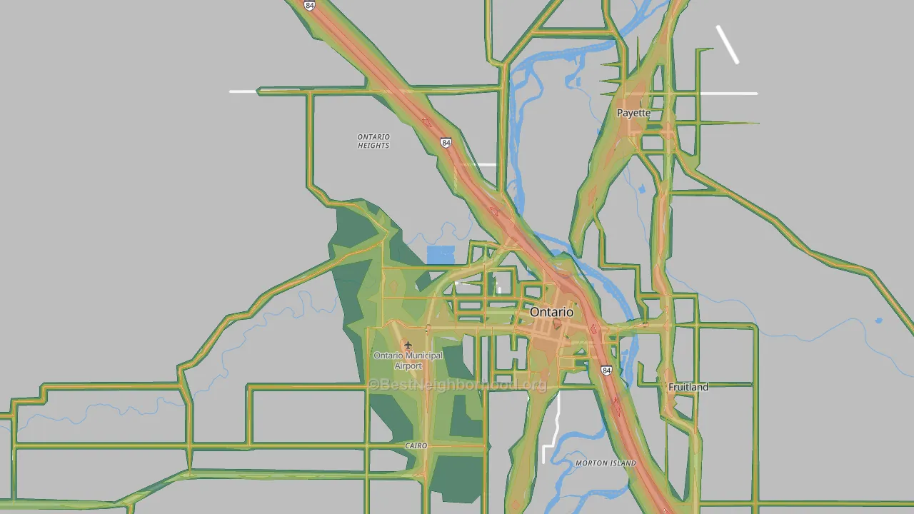 97914, OR Map of Noise Levels in 97914