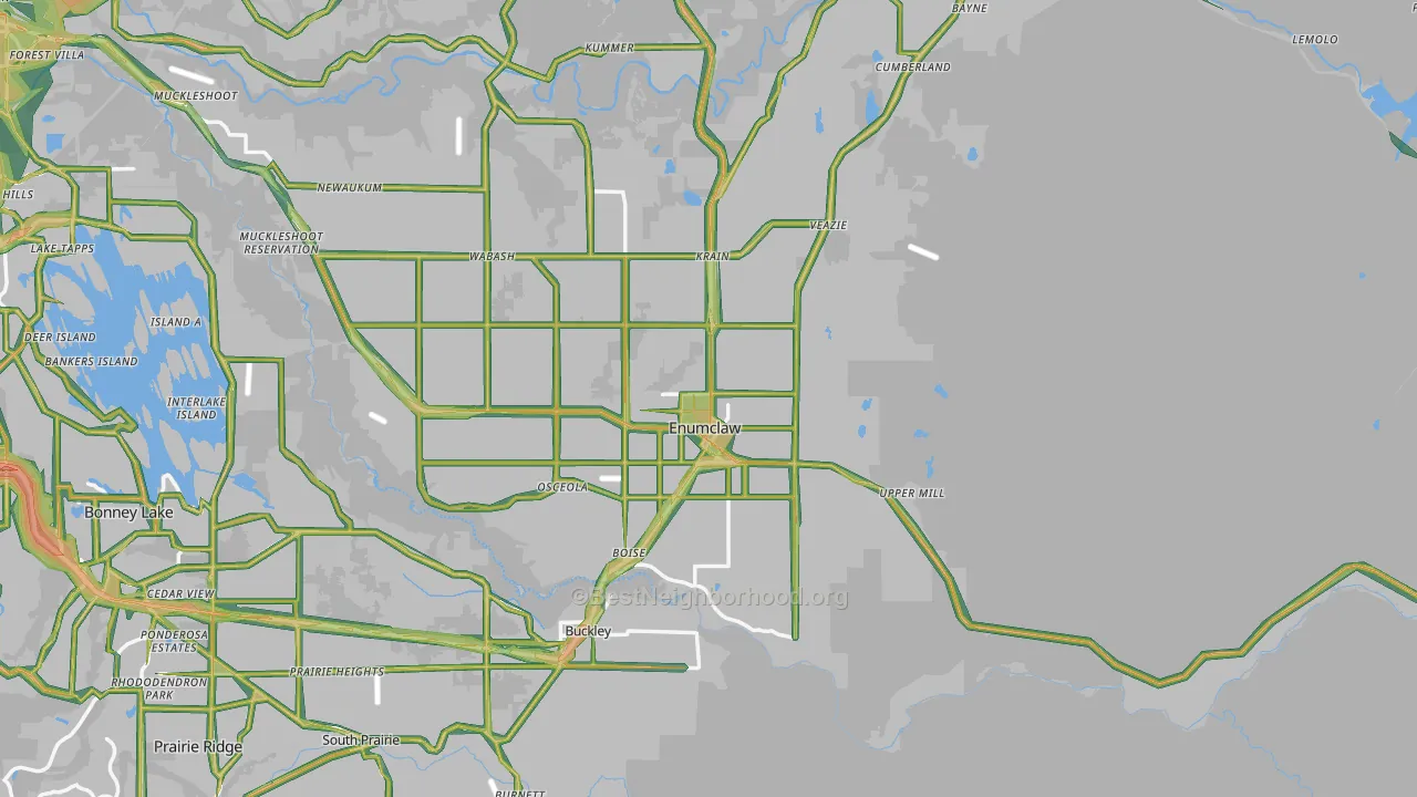 98022, WA Map of Noise Levels in 98022