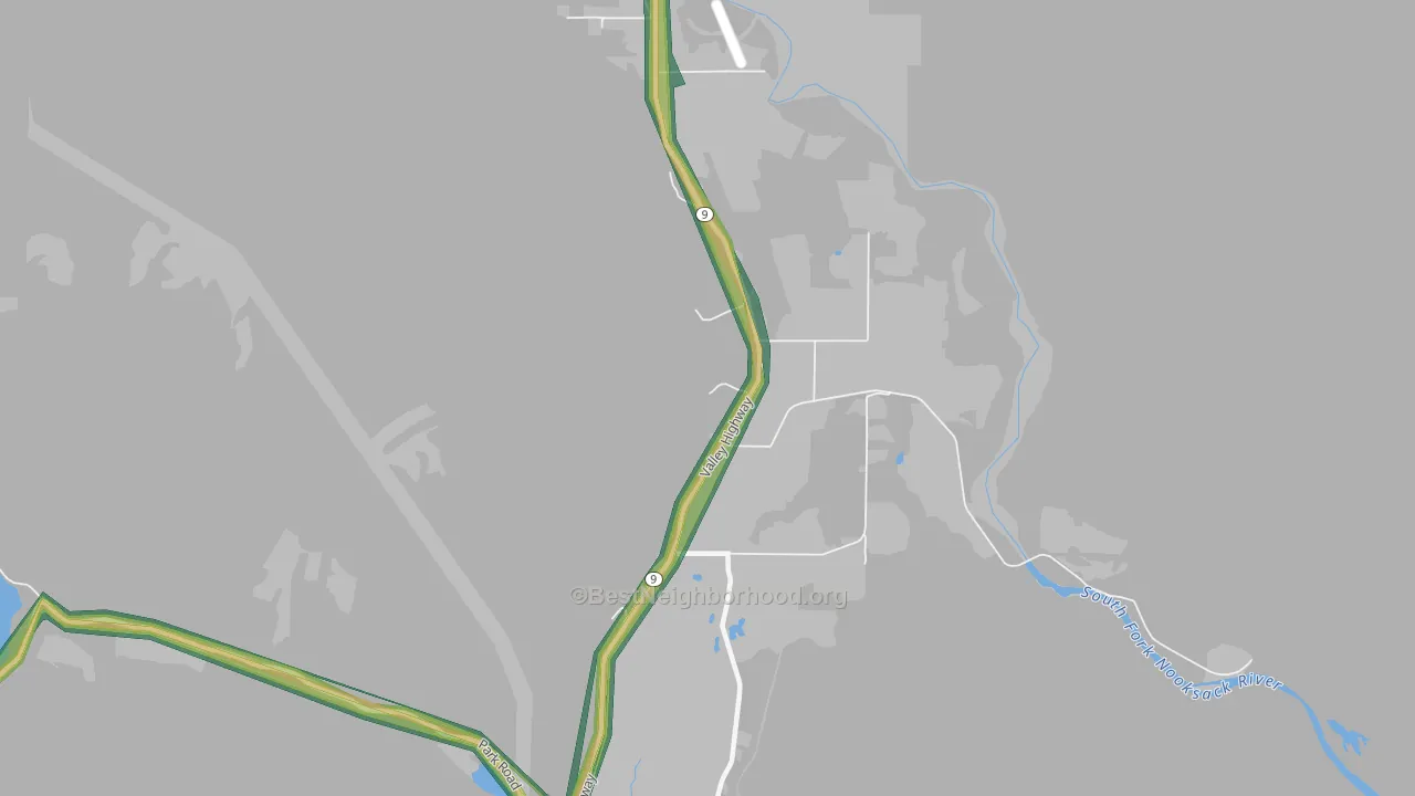 98220, WA Map of Noise Levels in 98220
