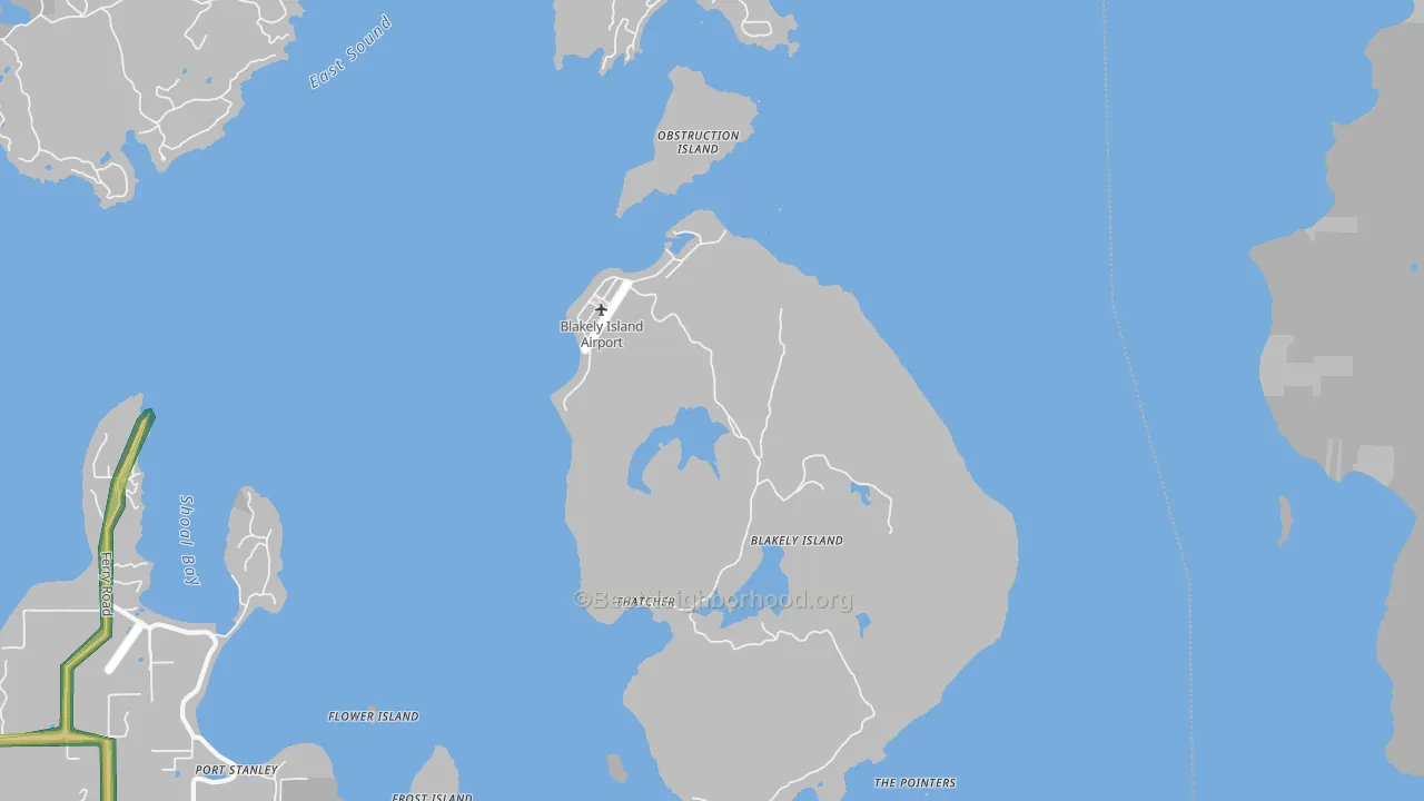 98222, WA Map of Noise Levels in 98222