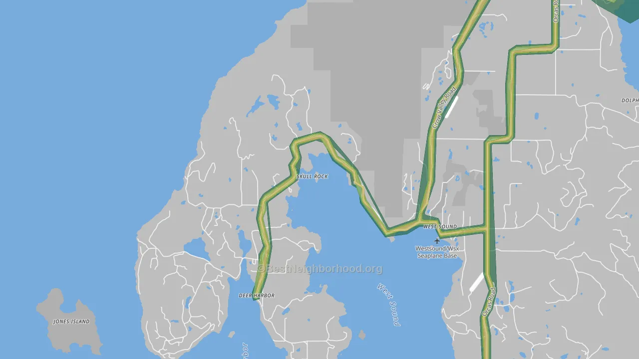 98243, WA Map of Noise Levels in 98243