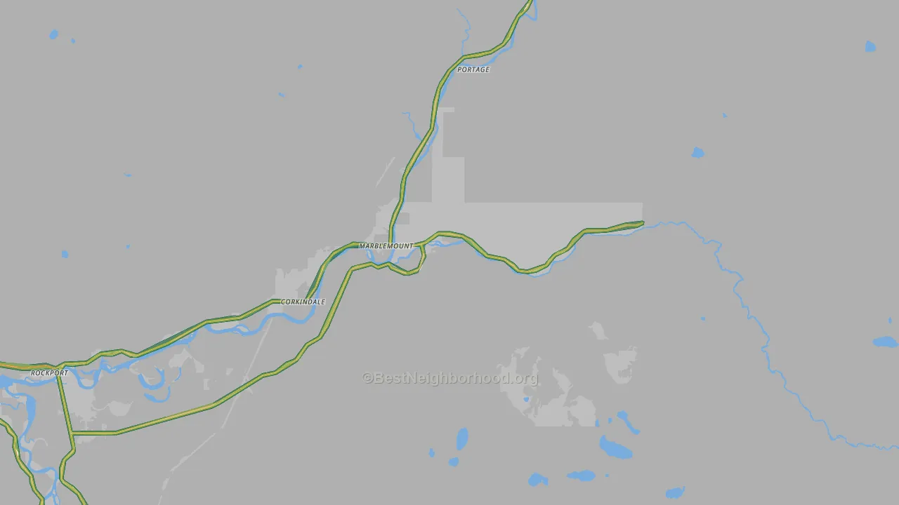 98267, WA Map of Noise Levels in 98267
