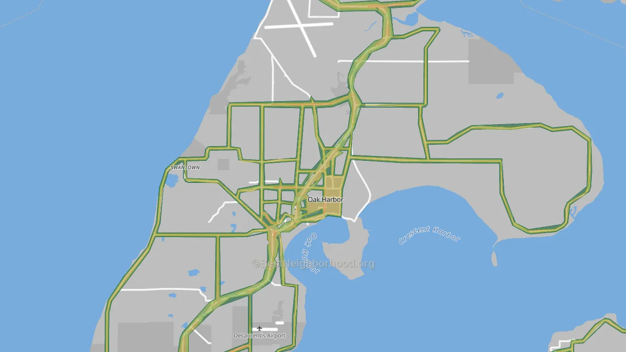 98277, WA Map of Noise Levels in 98277