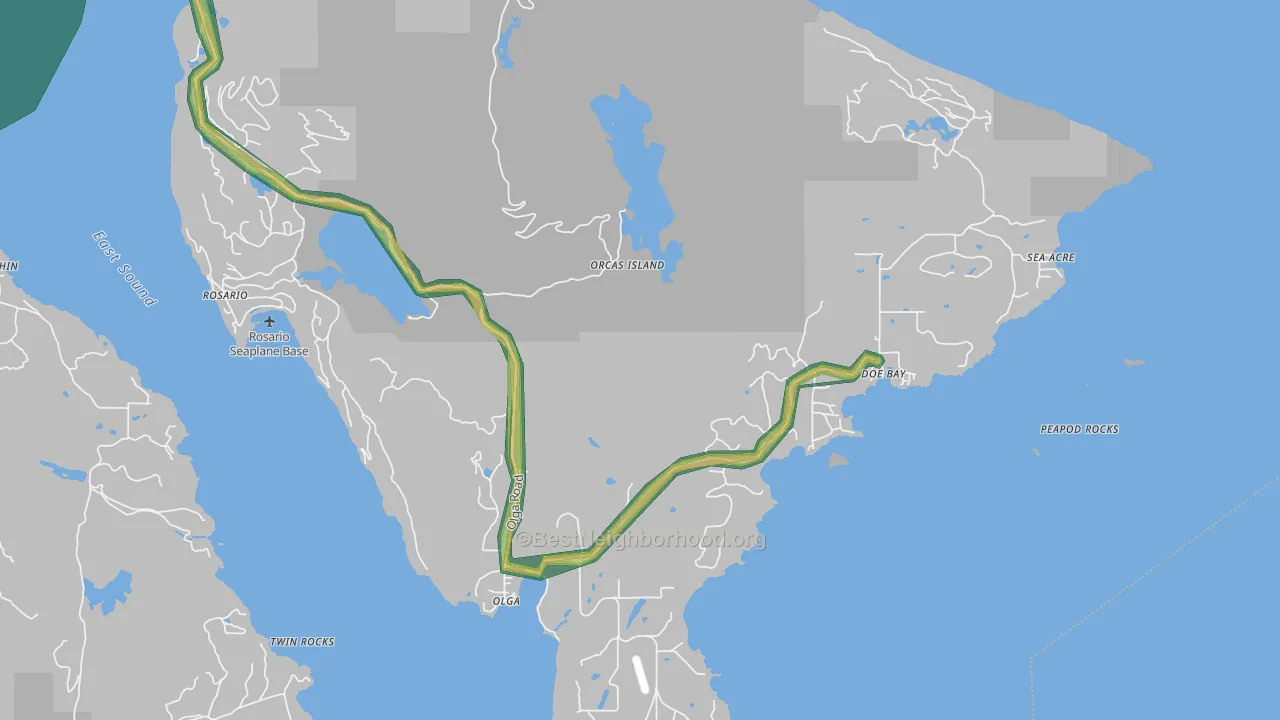 98279, WA Map of Noise Levels in 98279