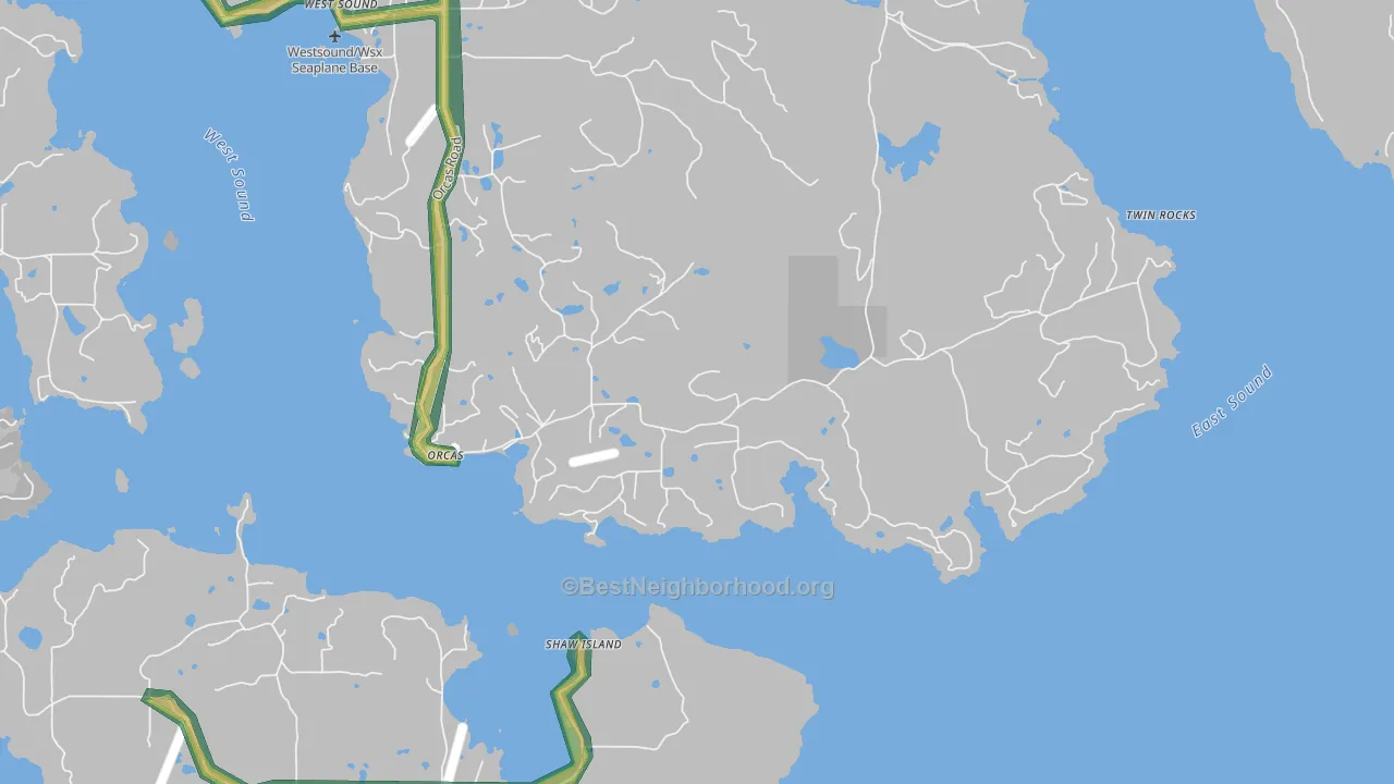 98280, WA Map of Noise Levels in 98280
