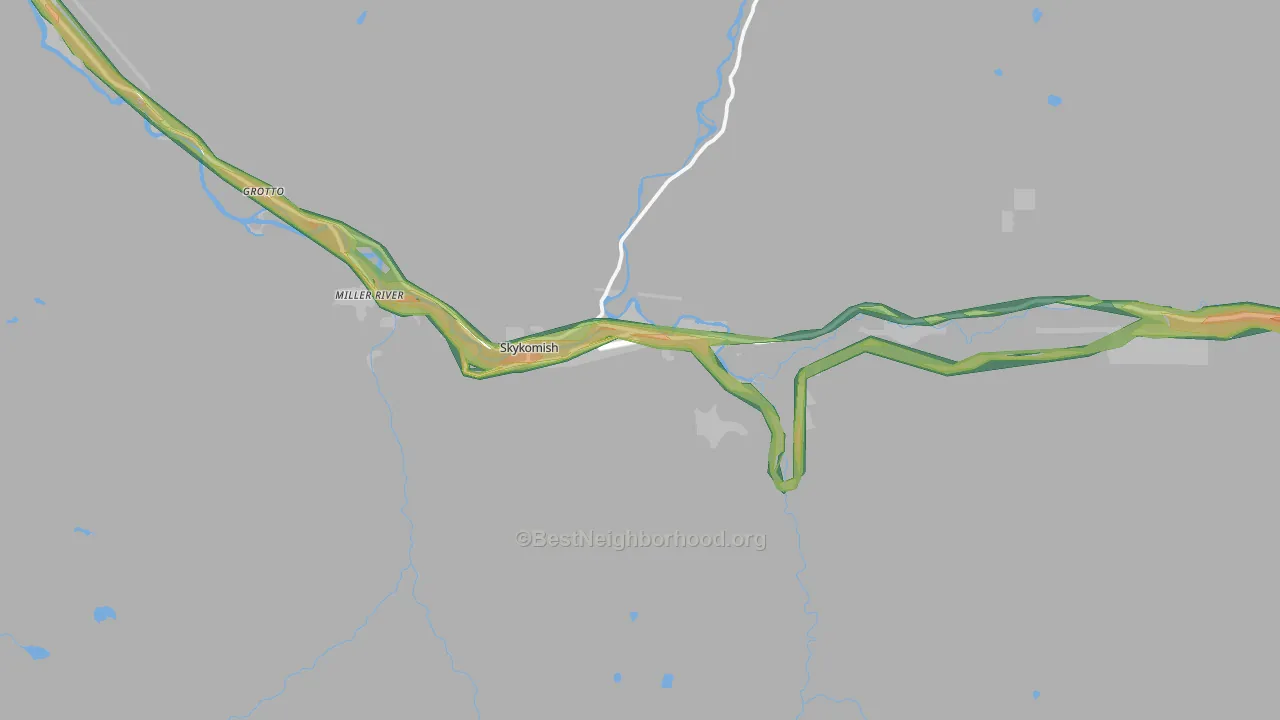 98288, WA Map of Noise Levels in 98288